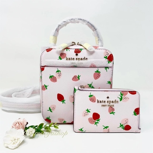 kate spade Handbags - New Kate Spade strawberry vanity bag & card holder